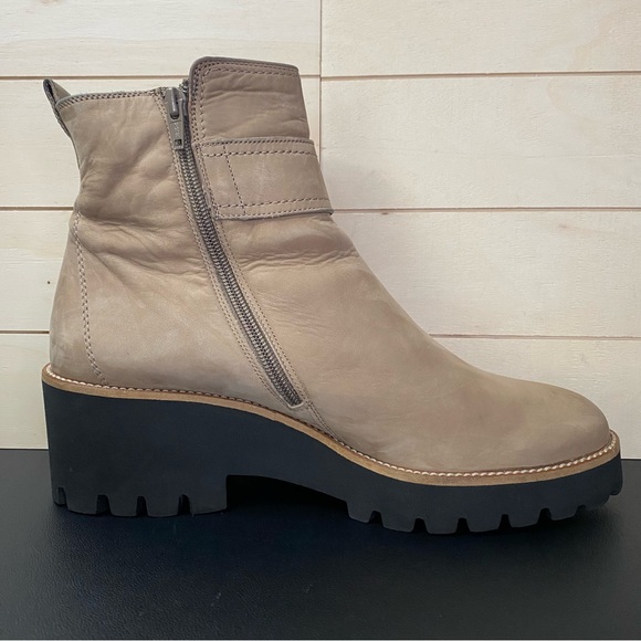 Paul Green Halo Boots Tan Nubuck Leather Women's Size 9.5 Shoes UK 7 Zip Bootie - Picture 3 of 12